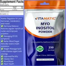 Myo-Inositol Powder 2000 mg per Serving (250 Servings), Myo Inositol, Pure Powder, No Sugar, No Fillers, Magical Support for PCOS, Insulin Resistance, Ovarian, Slimmer Waist, weight management, mood boost, fertility, 500 grams inositol