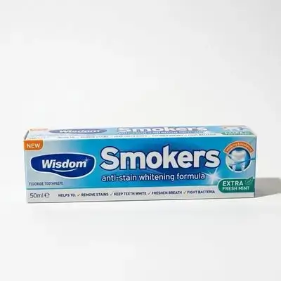 Wisdom smokers anti-stain whitening formula toothpaste 50ml