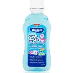 wisdom step by step kids mouthwash alcohol free 300ml