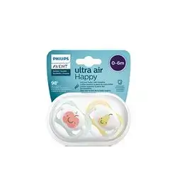 Philips Avent Ultra Air Orthodontic Silicone Pacifiers 0-6 M