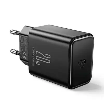 Joyroom JR-TCF06 PD 20W USB-C EU Fast Charger with USB-C to USB-C Cable – Black