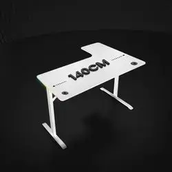 AG Table Zero Gravity L-Shaped RGB Left-Side White - 140cm