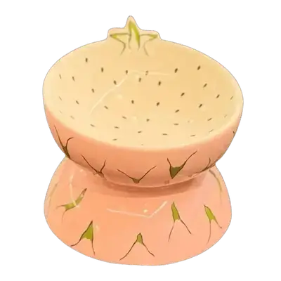Ceramic Dragon Fruit Pet Bowl