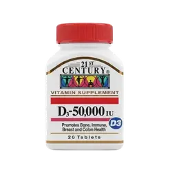 Vitamin D3-50,000IU 20 Tablets _ 21ST CENTURY