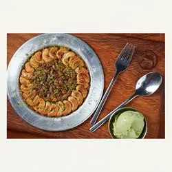 Pistachio Kunafa With Cream