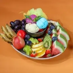 Large Fruit Bowl With Ice-Cream