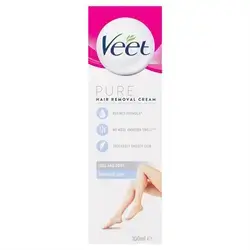 كريم إزالة الشعر فيت للجلد الحسَّاس – أزرق 100 مل/Veet Pure Hair Removal Cream for Sensitive Skin 