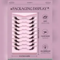 GROINNEYA 9 Pairs Half Lashes