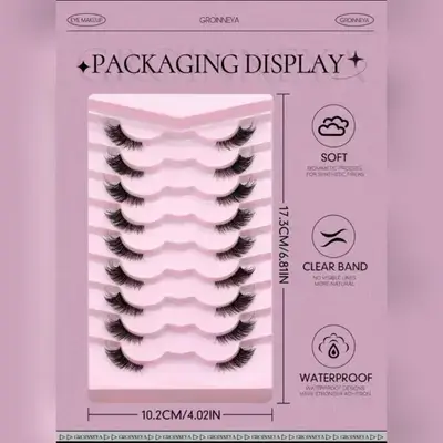 GROINNEYA 9 Pairs Half Lashes
