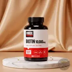 FORCE FACTOR Biotin 10000mcg, Healthier Hair,Radiant Skin, Shinier Nails, Hair Growth, 100 Caps Biotin 