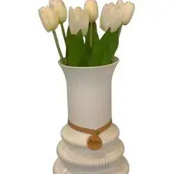 Vase With Artificial Tulip Flowers