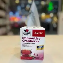 Immuntive Cranberry With Vitamin C & Zinc Aktiv DOPPEL HERZ Support Immune System