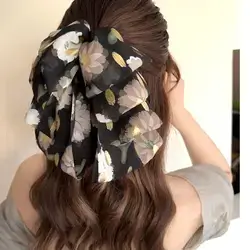 Floral Bowknot Hair Clip