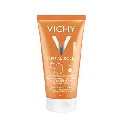 Capital Soleil Spf50 Tinted Dry Touch Protective Face Fluid 50ml _ VICHY