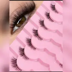 7 Pairs Half Lashes Cat Eye Tail Elongated Eyelashes