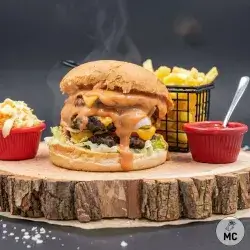 بەرگری گۆشت بە پەنیری دەبڵ