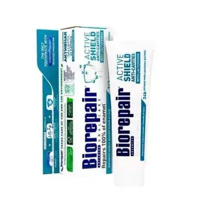 Biorepair Active Shield Anti-Cavities - 75ml | بايوريبير معجون أسنان ضد البلاك و البكتيريا - 75 مل