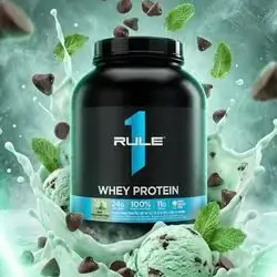 Rule 1 Whey Protein – mint chocolate chip ice cream 64 servings
