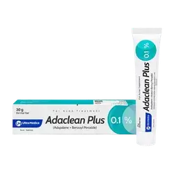 Adaclean Plus (Adapalene 0.1% + Benzoyl Peroxide 25mg)  Dermal Gel 30g _ Ultra Medica