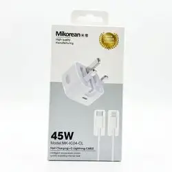 Mikorean Original 45W Adapter + Type-C to iPhone Cable