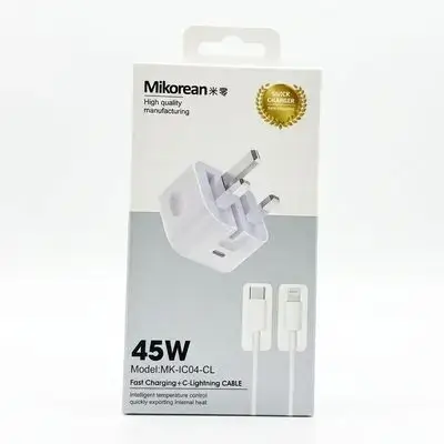 Mikorean Original 45W Adapter + Type-C to iPhone Cable