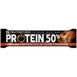 Go On Nutrition 50% Cookie & Cream Protein Bar, 40g