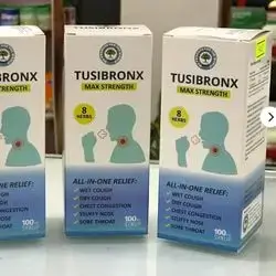 Central Tusibronx Max Strength 8 Herbs All in One Wet, Dry cough stuffy nose sore throat