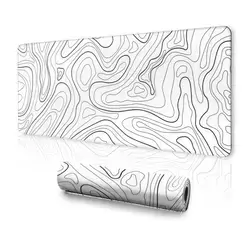 mousepad  white topographic map design.