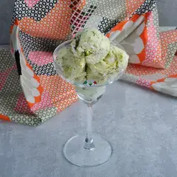 Scoop Ice Cream With Pistachio Flavor