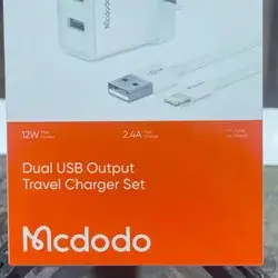 Mcdodo 12 Max 2.4A Dual USB Output Travel Charger Set