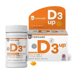 Topcure D3 25,000 IU 24 softgel capsules British