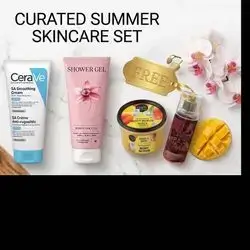 body Skincare Set for strawberry skin ,3 pieces + ( 1 free item )