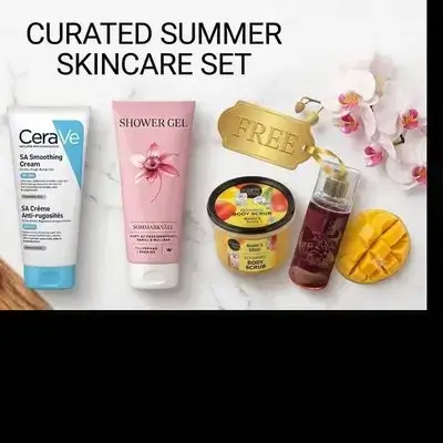 body Skincare Set for strawberry skin ,3 pieces + ( 1 free item )