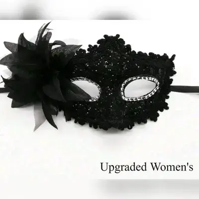 1Pc Black Lace And Plastic Masquerade Mask