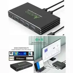 USB 3.0 Switch 2 Computer 4 Port KVM Switch USB 3.1