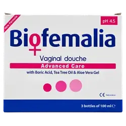 Biofemalia Vaginal Douche Advanced Care PH4.5 3 Bottles of 100ml _ BioActiveT