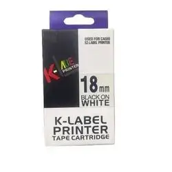Label Tabe Casio Master Copy-18mm-Black On White
