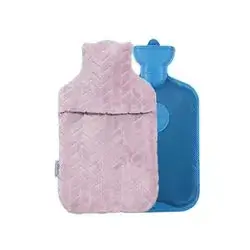 Rubber Hot Water Bag (with Plush Cover) (Pink)