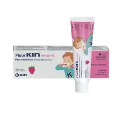 Fluor Kin Toothpaste For Children Enfants Strawberry Flavour 50ml _ Kin