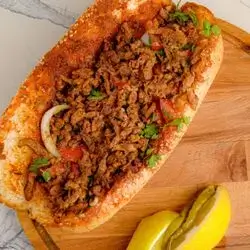 Chicken Tantuni Sandwich in a Bun