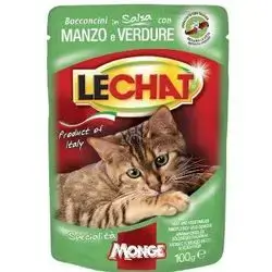 LeChat Adult Chunkies with Beef and Vegetables 100g