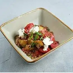 Eggplant Salad With Crispy Quinoa