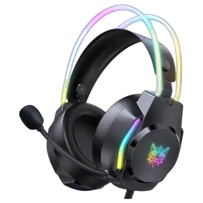 ONIKUMA X26 Wired Gaming Headset – RGB Lighting, Noise Reduction, USB & 3.5mm, 2m Cable