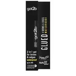 Got2b glued for Brows & Edges eyebrow gel, vegan waterproof eyebrow gel, fast drying with no residue or stickiness 16ml
