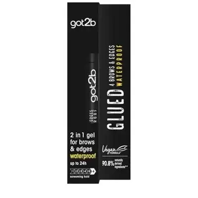 Got2b glued for Brows & Edges eyebrow gel, vegan waterproof eyebrow gel, fast drying with no residue or stickiness 16ml