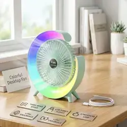 Beautiful charging fan with LED lighting