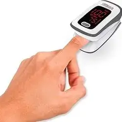 fingertip pulse oximeter oxygen and heart rate reader 