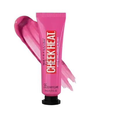 Cheek Heat Gel Cream Blush Sheer Flush Of Color 35 Berry Flame 8ml - Maybelline