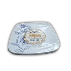 10 square HFP white plates, 25cm