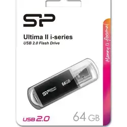Silicon Power SP064GBUF2M01V1K Ultima-II I-Series 64GB Metal Black USB 2.0